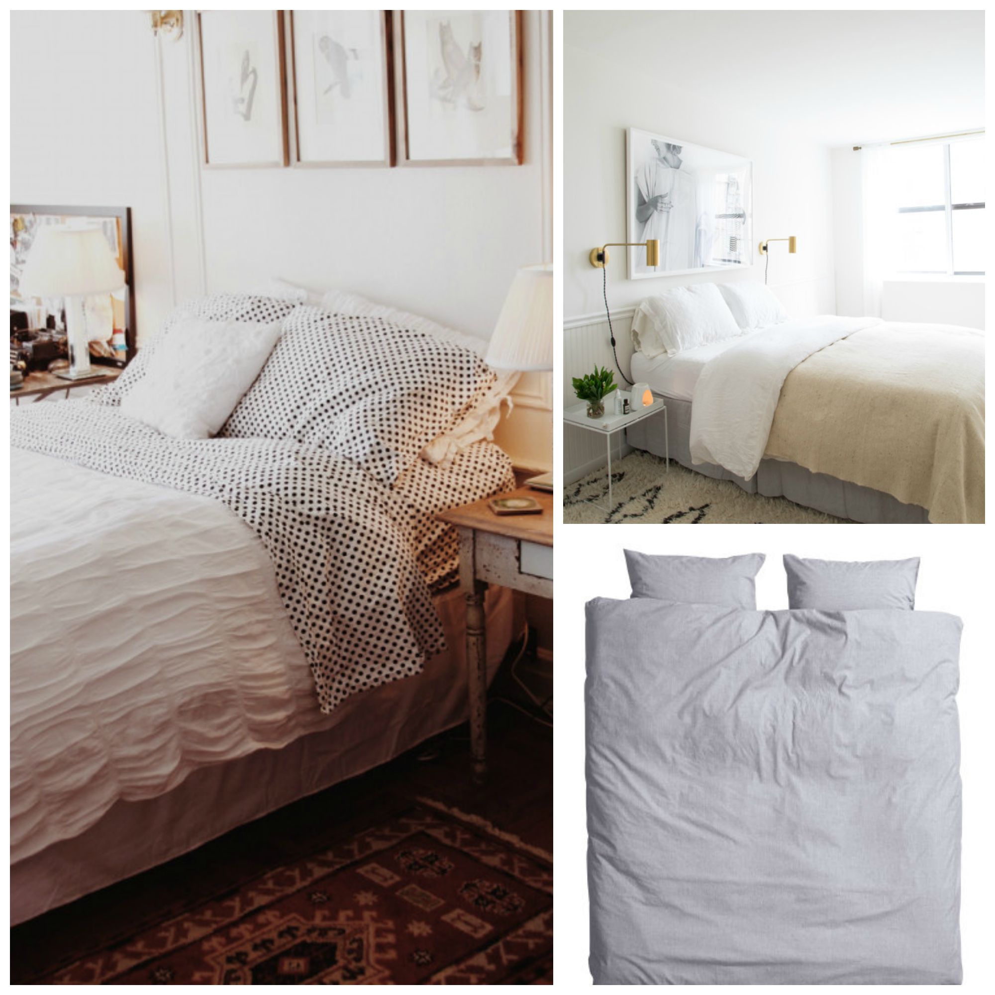 Bedroom inspiration - bedding and duvets | Neutral and light, dark and moody, colorful or filled with pattern... What is your favored style for the bedroom? Click through to read the full post on style inspiration for the bedroom.